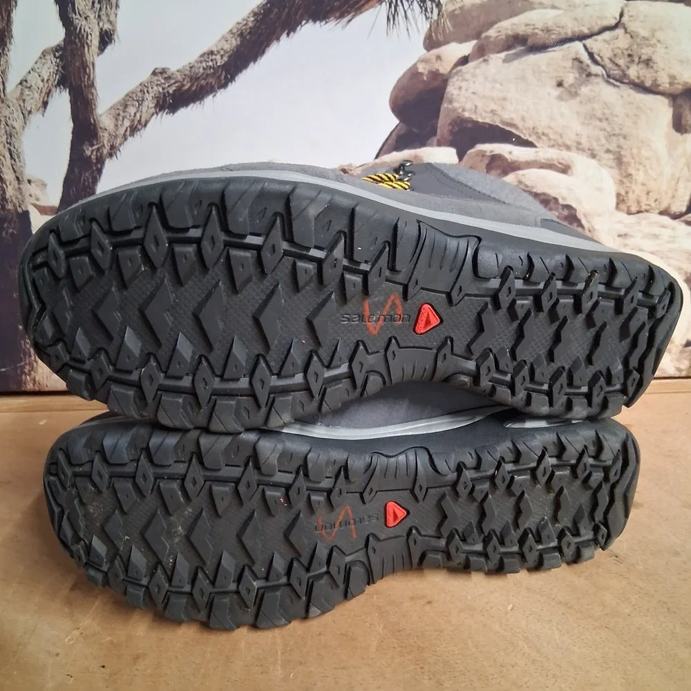 Salomon Ellipse Freeze CS Waterproof Women's Winter Boots Gray Suede Size 7.5
